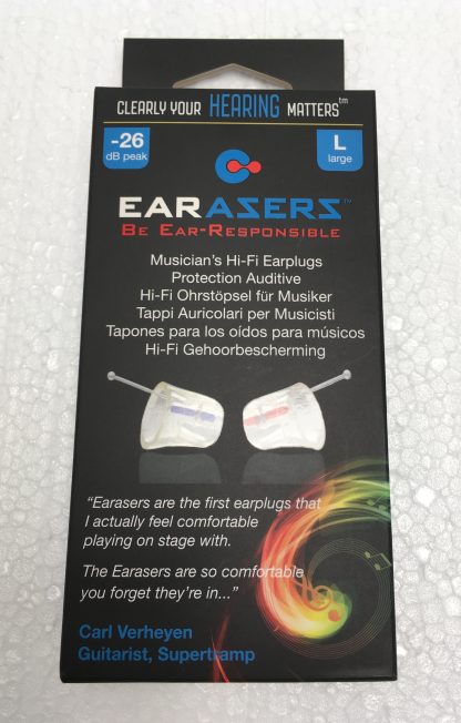 Earasers Musician's Hi-Fi Earplugs, -26 dB front