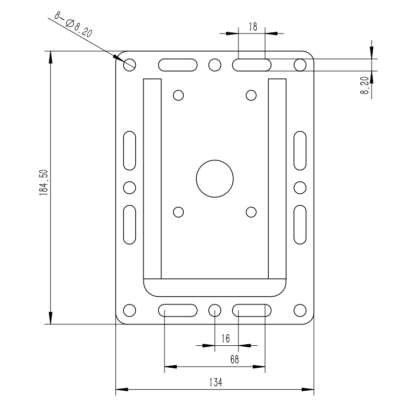 SM-WM1, SLIDE IN WALL AND CEILING MOUNTING PLATE